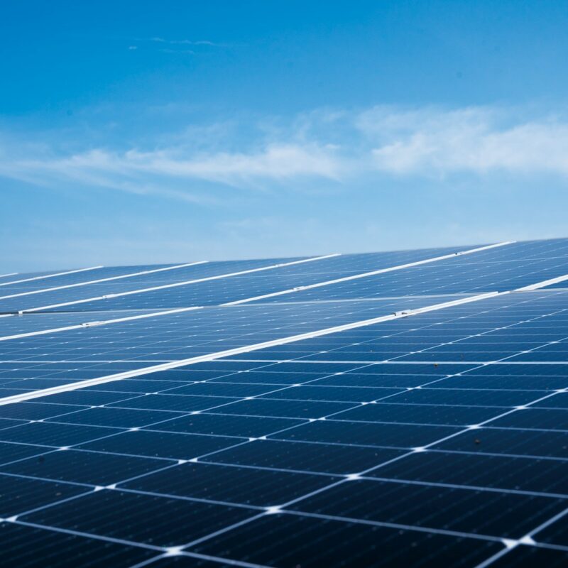 solar panels on a roof